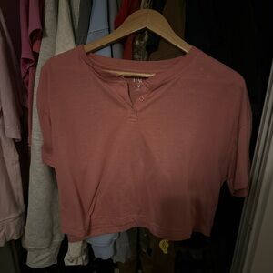 PacSun Pink Short Sleeve Crop T-Shirt